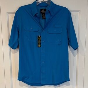 Realtree Men's Blue Button-Down Shirt Size S